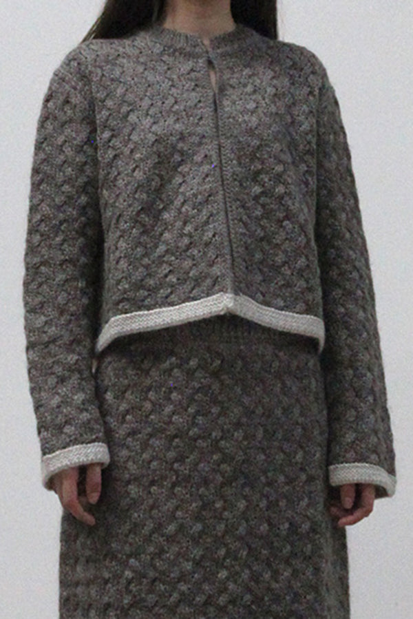 SWAYING/KNIT Coarse Splicing Top SW212SZ10